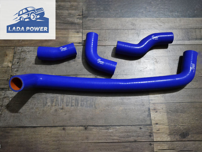 Lada Niva 1700 (And 1600 1995 Year) Set Of Blue Silicone Radiator Hoses Pipes
