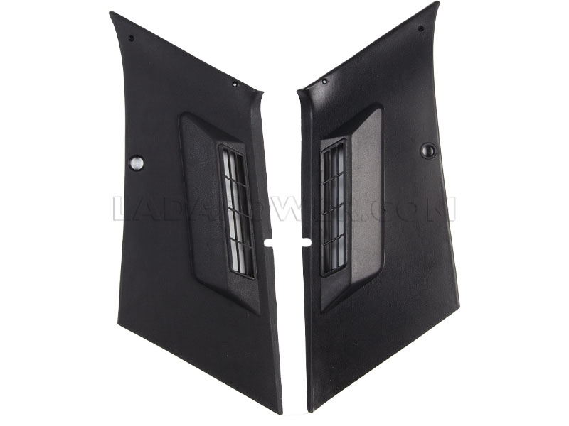 Lada 2105, 2107 Rear Pillar Insulation Cover Kit Black With Stiff Roof